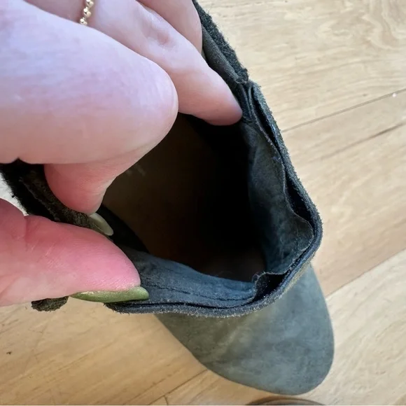 Toms Green Wool Suede ankle Booties size women’s 8 - Picture 6 of 6